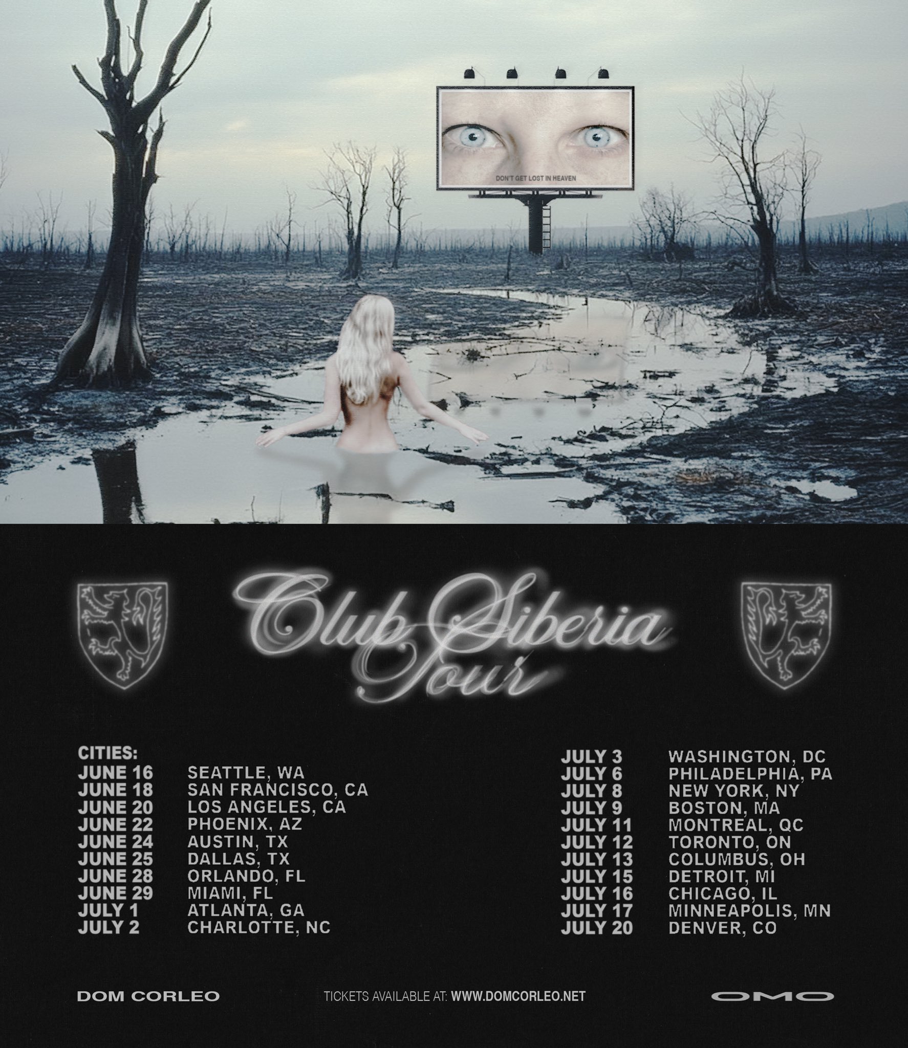 Dom Corleo Club Siberia Tour Poster 2026